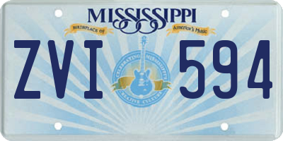 MS license plate ZVI594