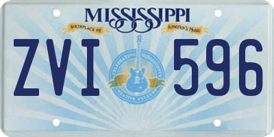MS license plate ZVI596