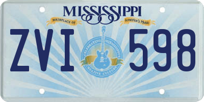 MS license plate ZVI598