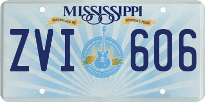 MS license plate ZVI606