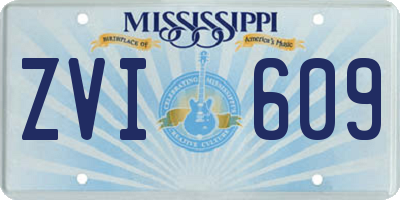 MS license plate ZVI609
