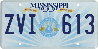 MS license plate ZVI613