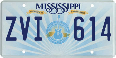 MS license plate ZVI614