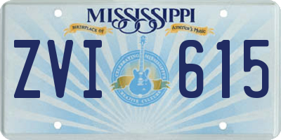 MS license plate ZVI615