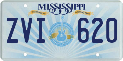 MS license plate ZVI620