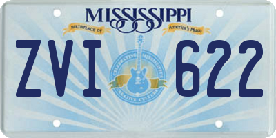 MS license plate ZVI622