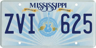 MS license plate ZVI625