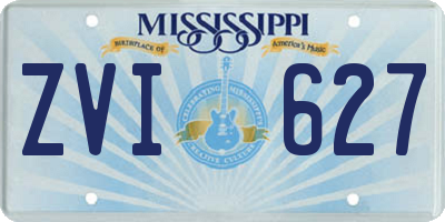 MS license plate ZVI627