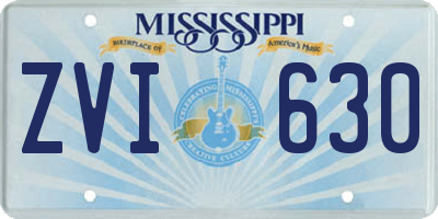 MS license plate ZVI630