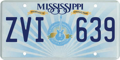 MS license plate ZVI639