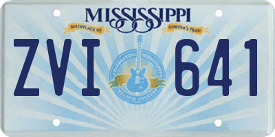 MS license plate ZVI641
