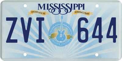 MS license plate ZVI644
