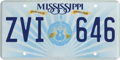 MS license plate ZVI646