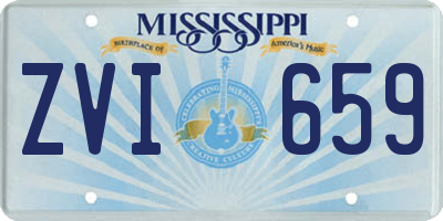 MS license plate ZVI659