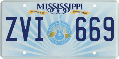 MS license plate ZVI669