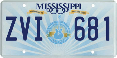 MS license plate ZVI681