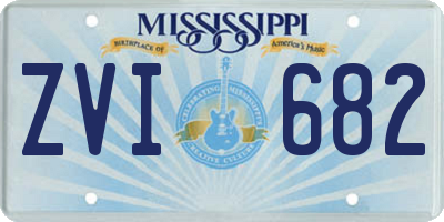 MS license plate ZVI682