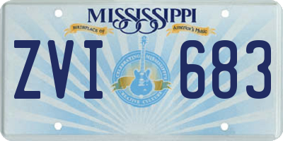 MS license plate ZVI683