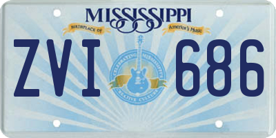 MS license plate ZVI686