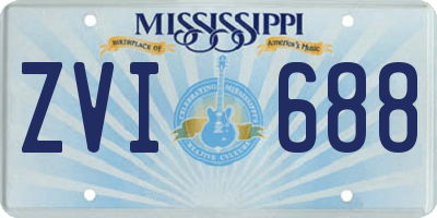 MS license plate ZVI688