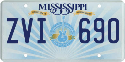 MS license plate ZVI690