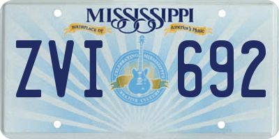 MS license plate ZVI692