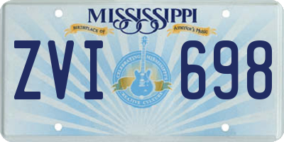 MS license plate ZVI698