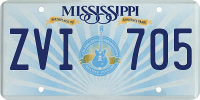 MS license plate ZVI705