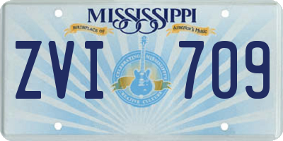 MS license plate ZVI709