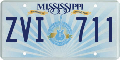 MS license plate ZVI711