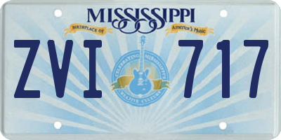 MS license plate ZVI717