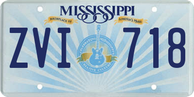 MS license plate ZVI718