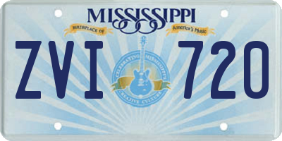 MS license plate ZVI720