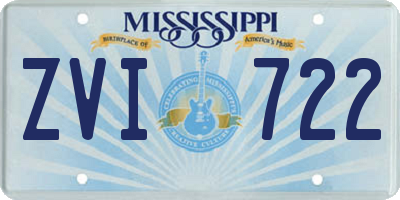 MS license plate ZVI722
