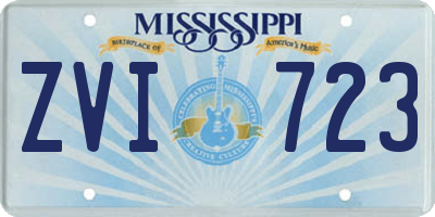 MS license plate ZVI723