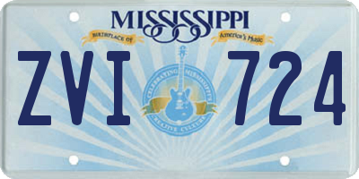 MS license plate ZVI724