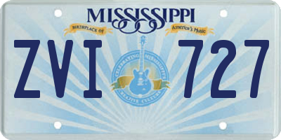 MS license plate ZVI727