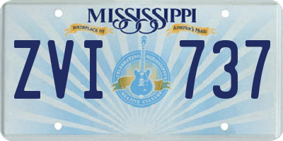 MS license plate ZVI737