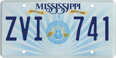 MS license plate ZVI741