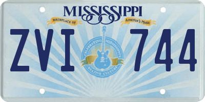 MS license plate ZVI744