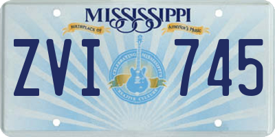 MS license plate ZVI745