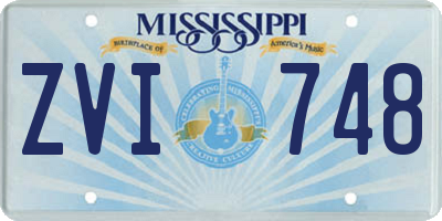 MS license plate ZVI748