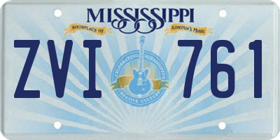 MS license plate ZVI761