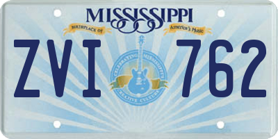 MS license plate ZVI762