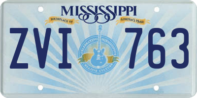 MS license plate ZVI763