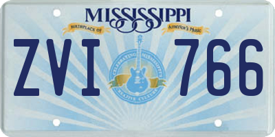 MS license plate ZVI766