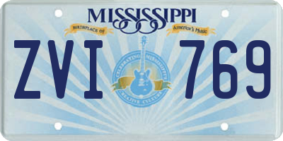 MS license plate ZVI769