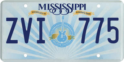 MS license plate ZVI775