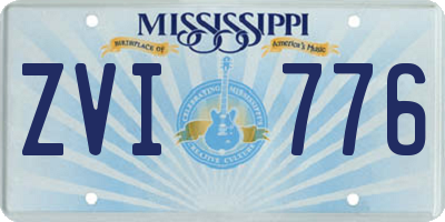 MS license plate ZVI776