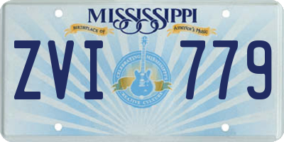 MS license plate ZVI779
